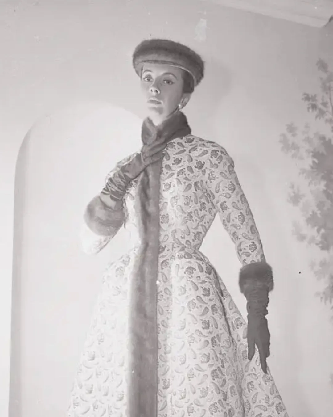 1950s French Couture Silk Brocade Dress and Jacket Suit