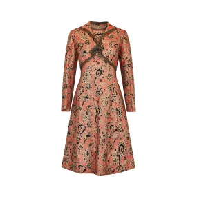 1960s Maria Moutet Paisley Lame Dress Suit