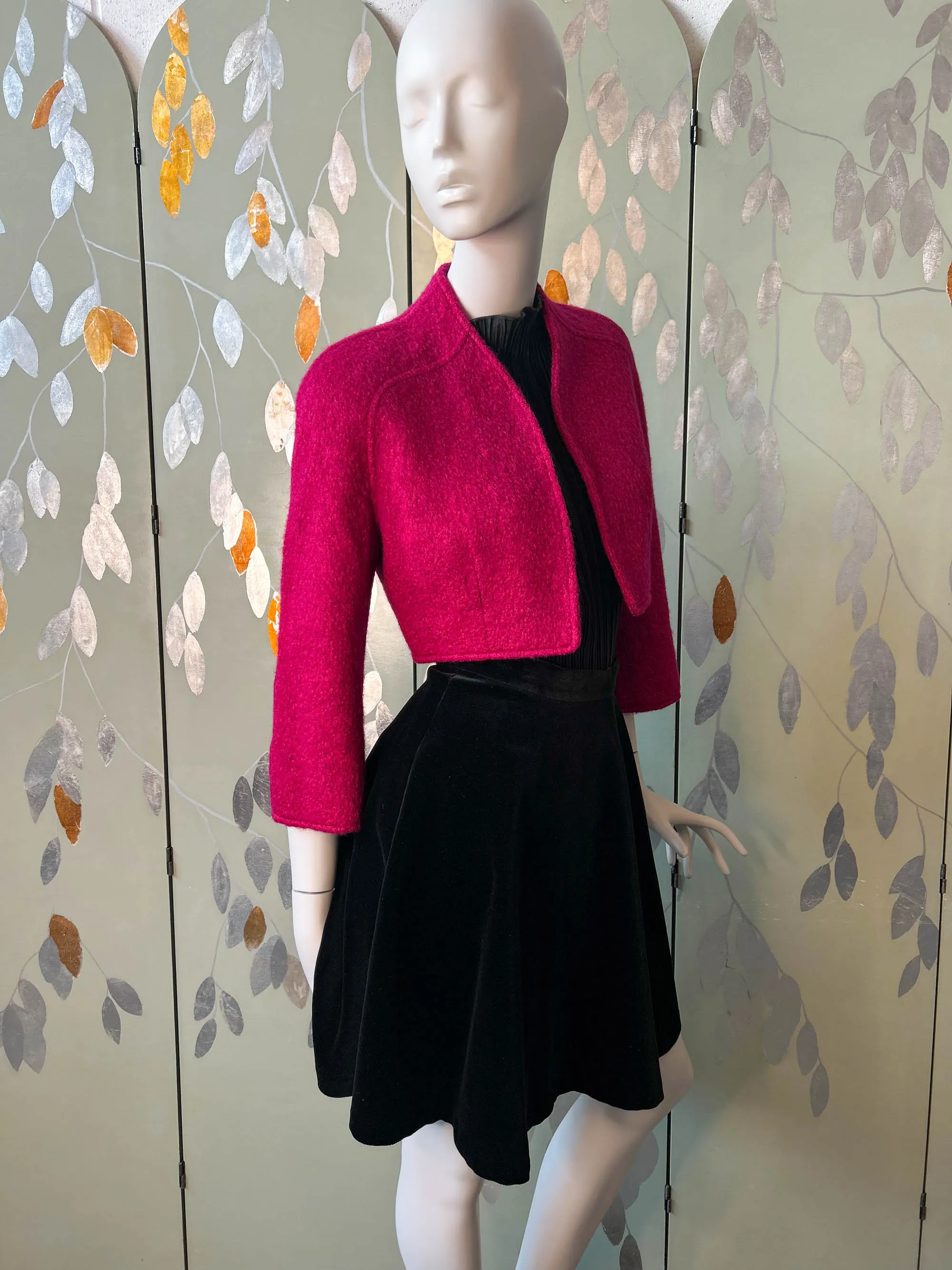 1980s Thierry Mugler Magenta Bolero, Small