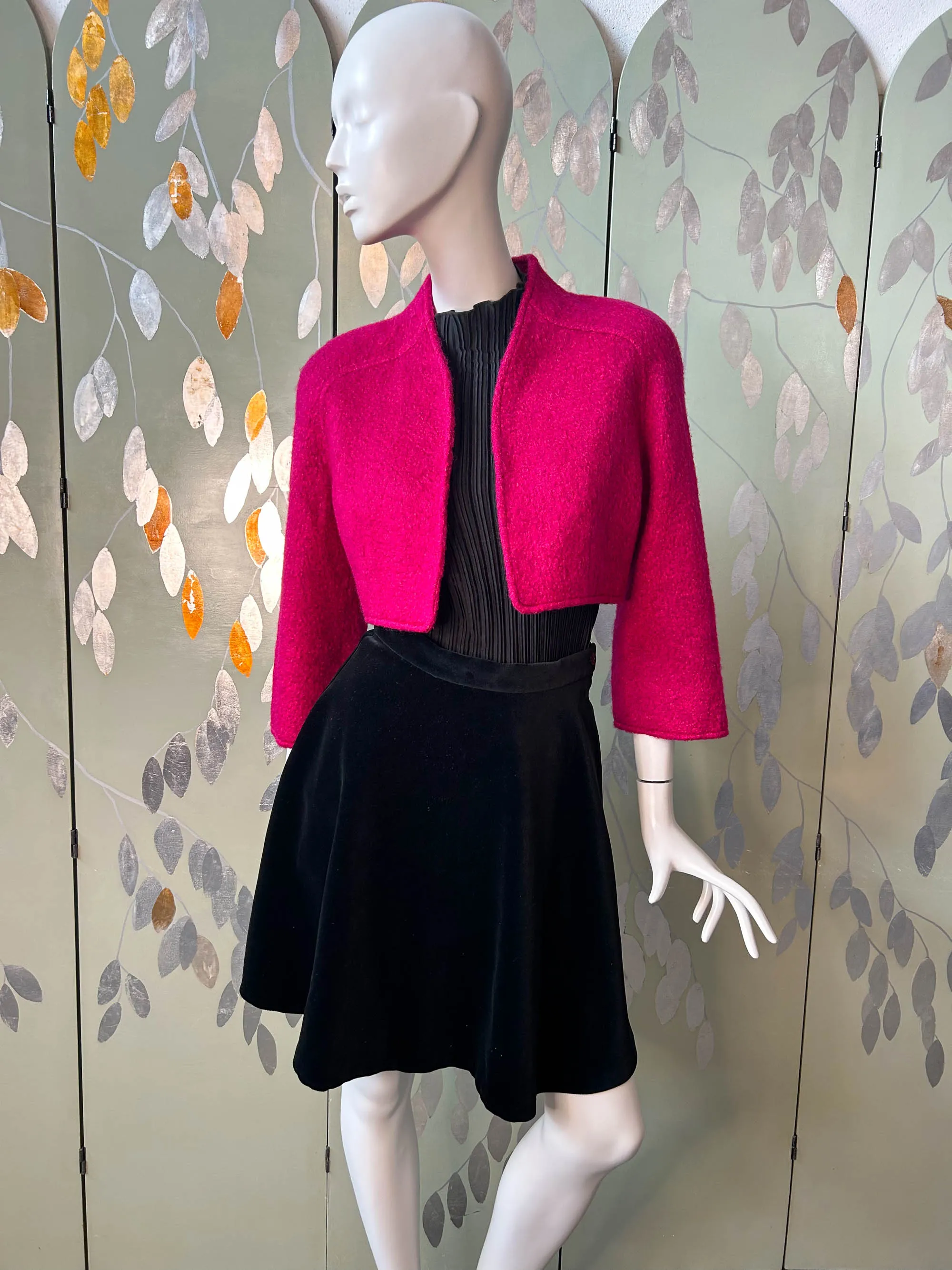 1980s Thierry Mugler Magenta Bolero, Small