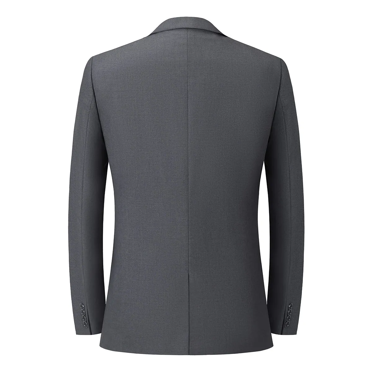 3-Piece One Button Suit Slim Fit Grey Suit