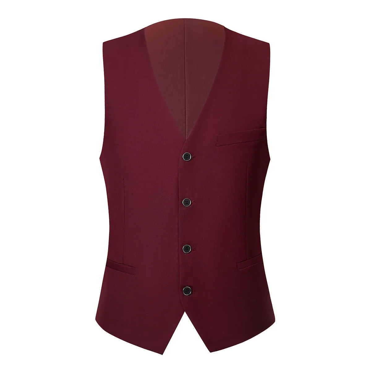 3-Piece One Button Suit Slim Fit Red Suit