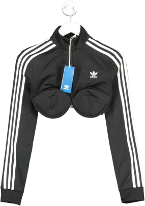 adidas Black Mono Js Crop Tt Sweatshirt UK S