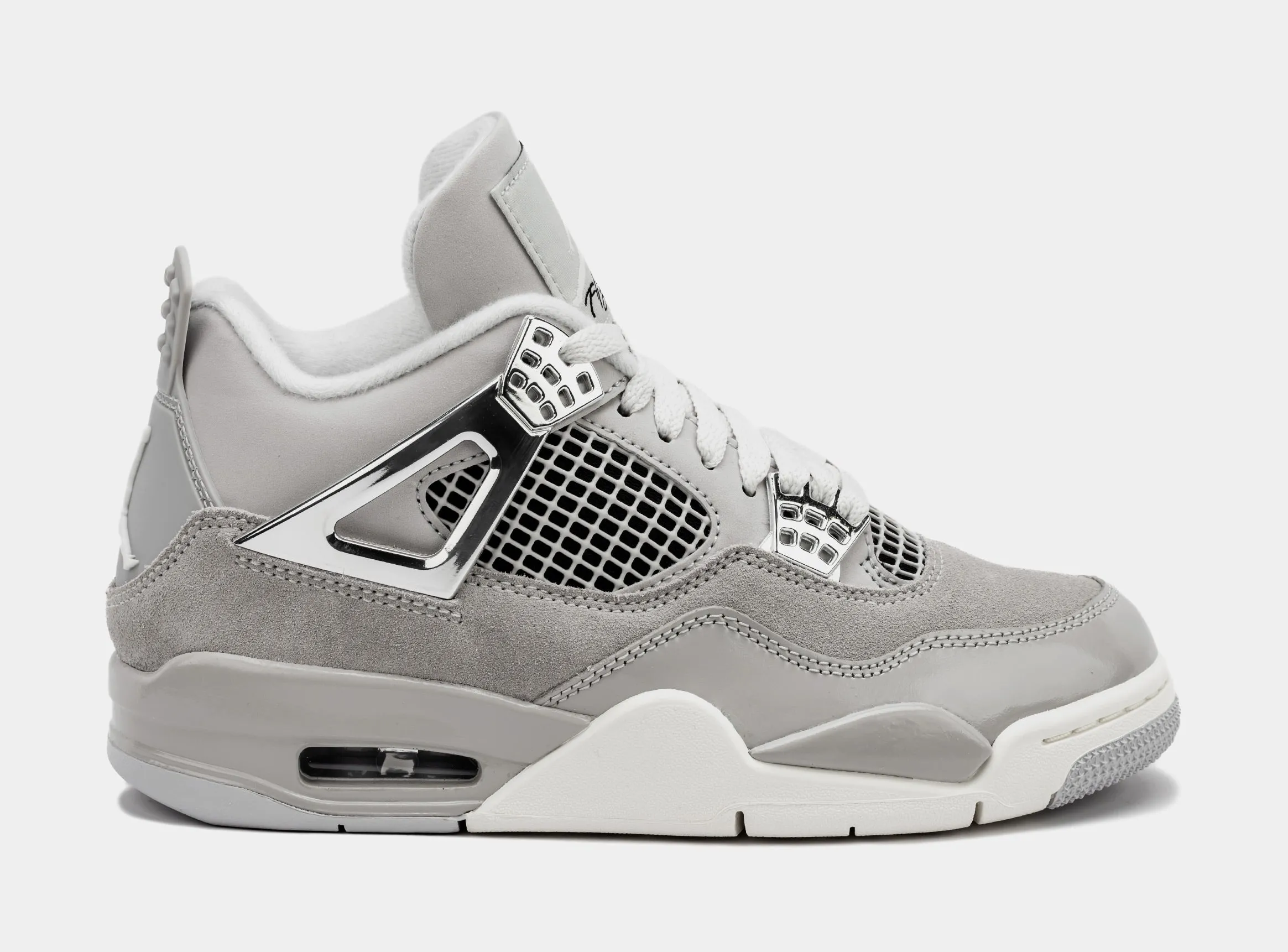 Air Jordan 4 Retro Frozen Moments Womens Lifestyle Shoes (Grey/White) Limit One Per Customer