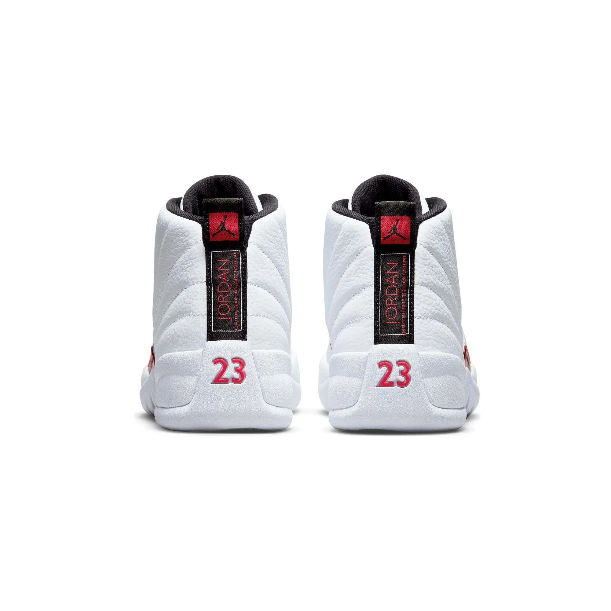 Air Jordan Mens 12 Retro Shoes White/Black/University Red