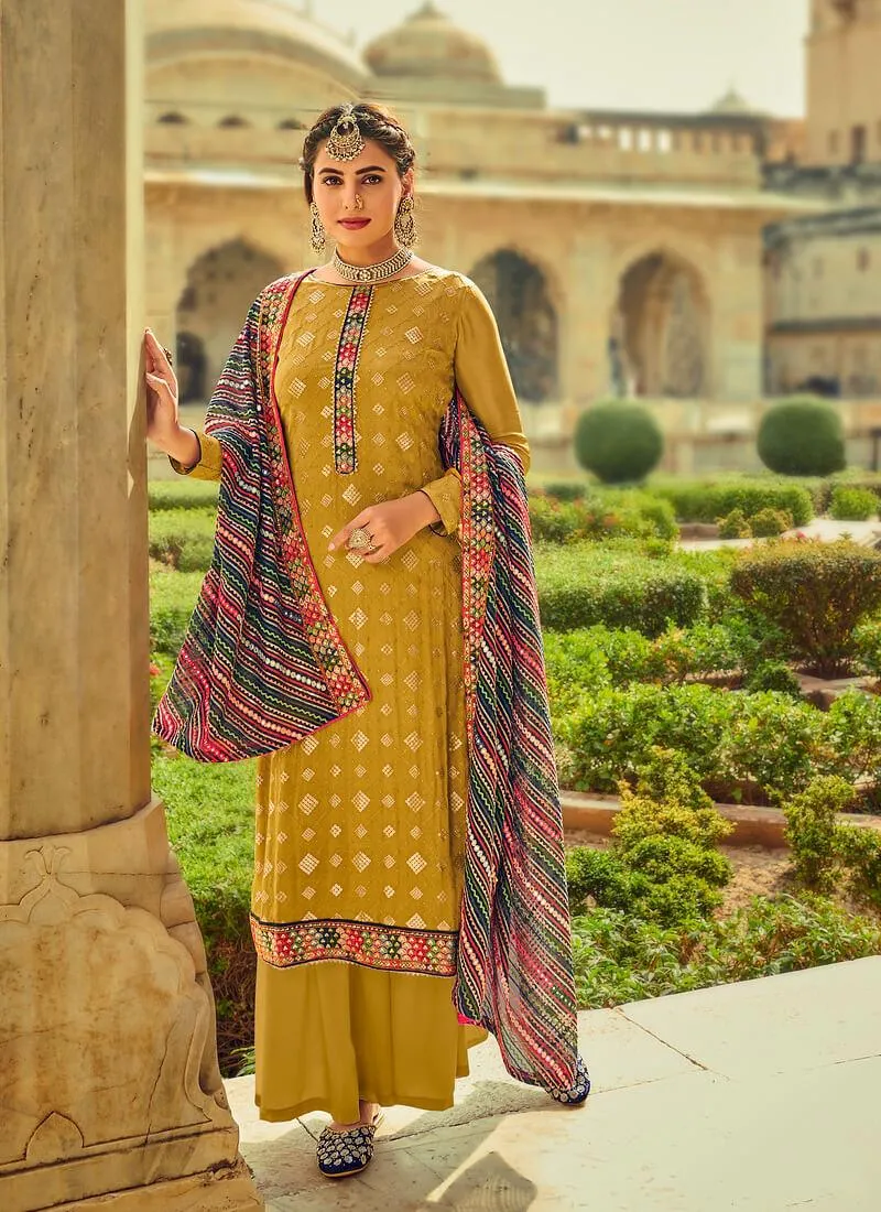 Appealing Yellow Color With Heavy Embroidered Salwar Kameez