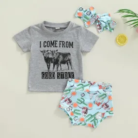 Baby Cow Printed Suit