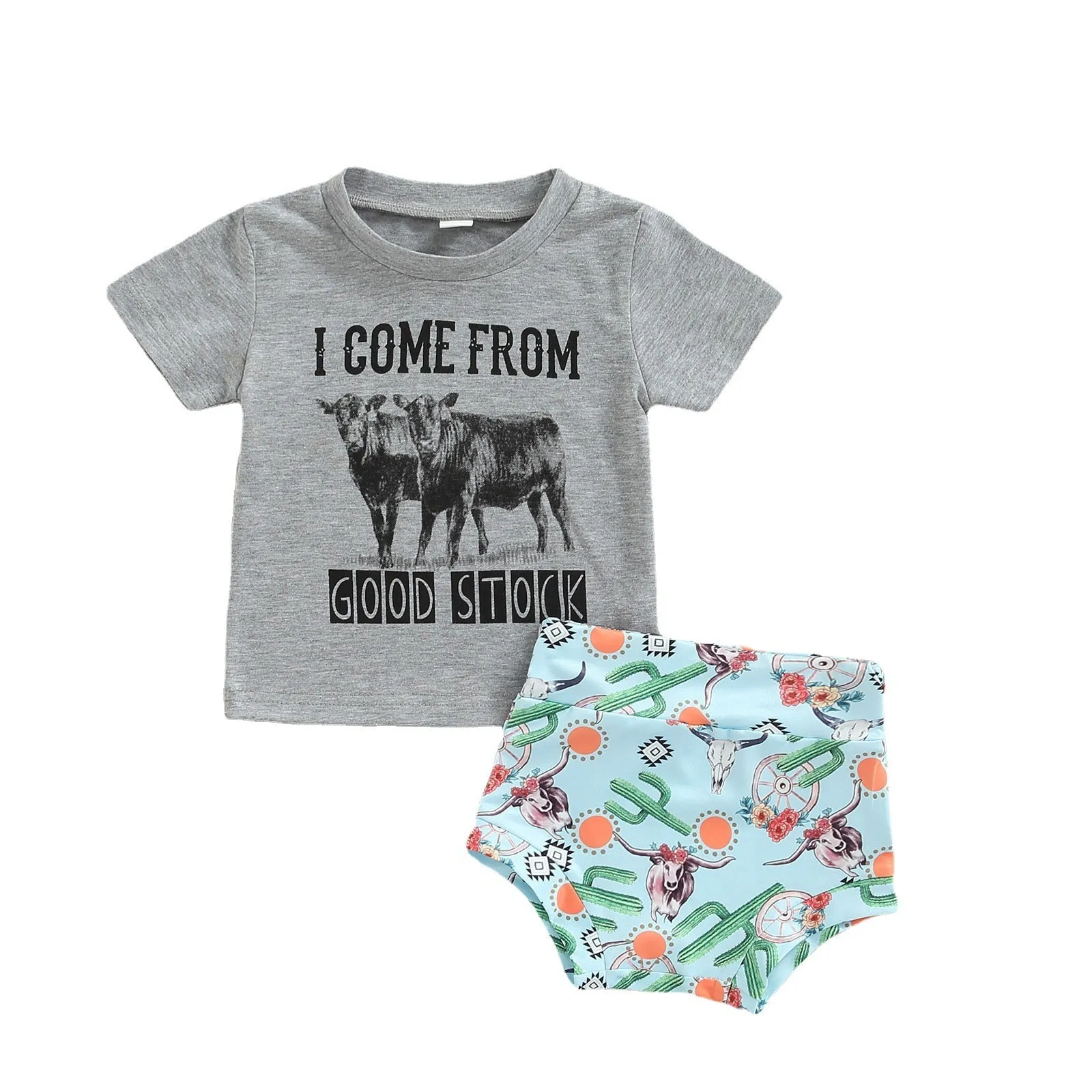 Baby Cow Printed Suit