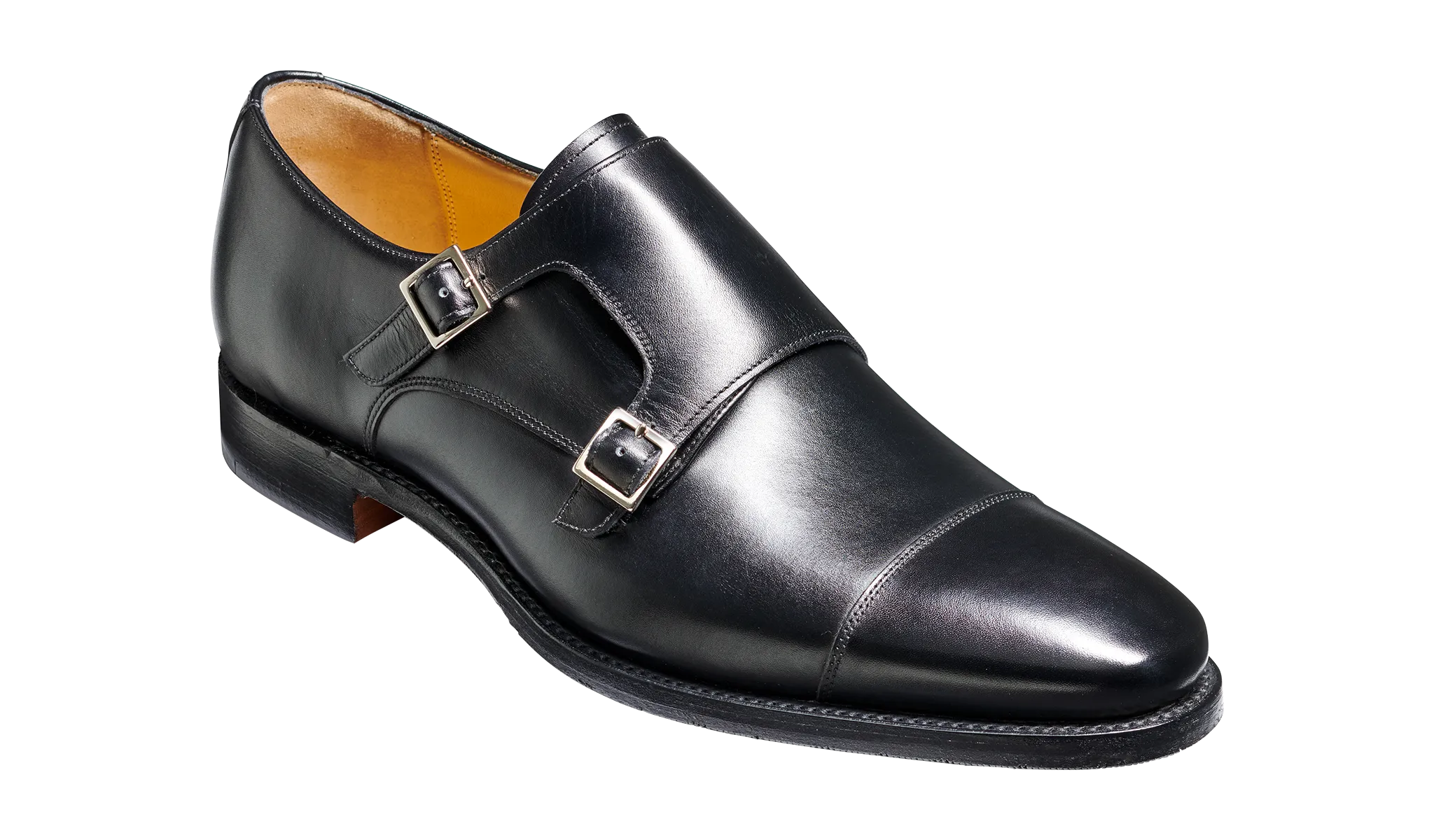 Barker  Edison uncomplicated Monk Strap - Black Calf