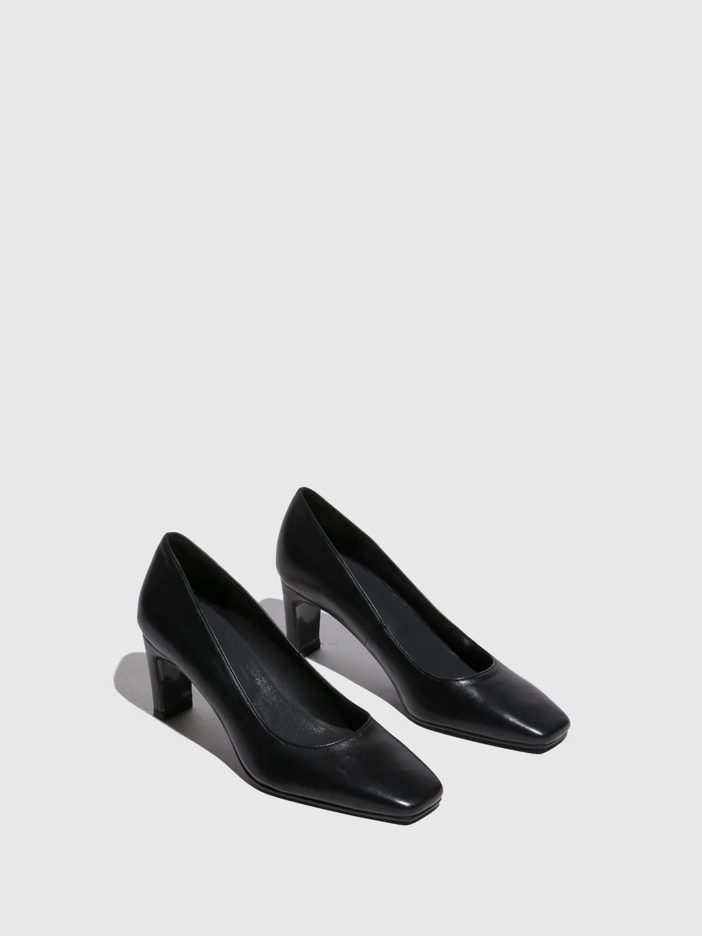 Black Chunky Heel Shoes