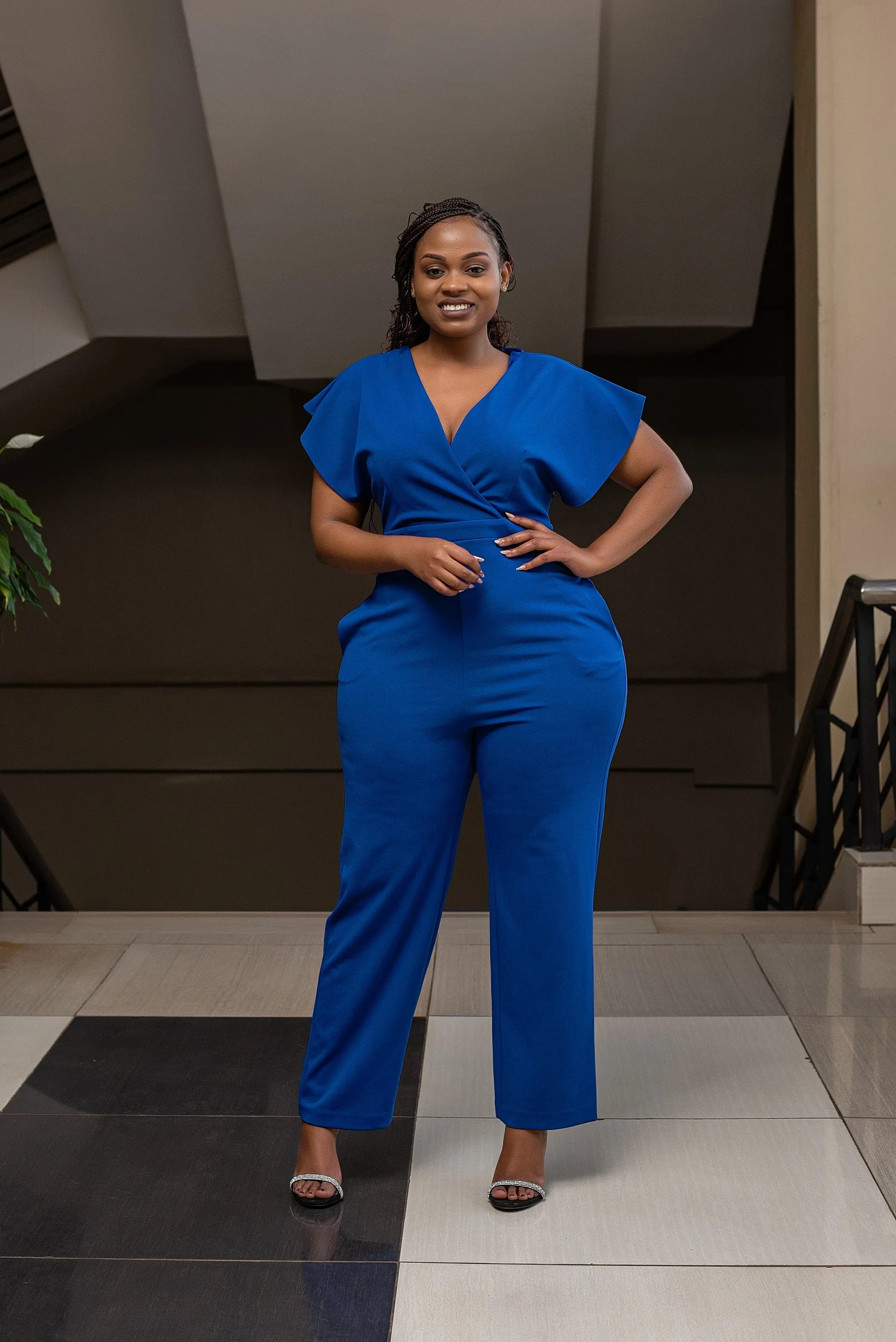 Blue jumpsuit