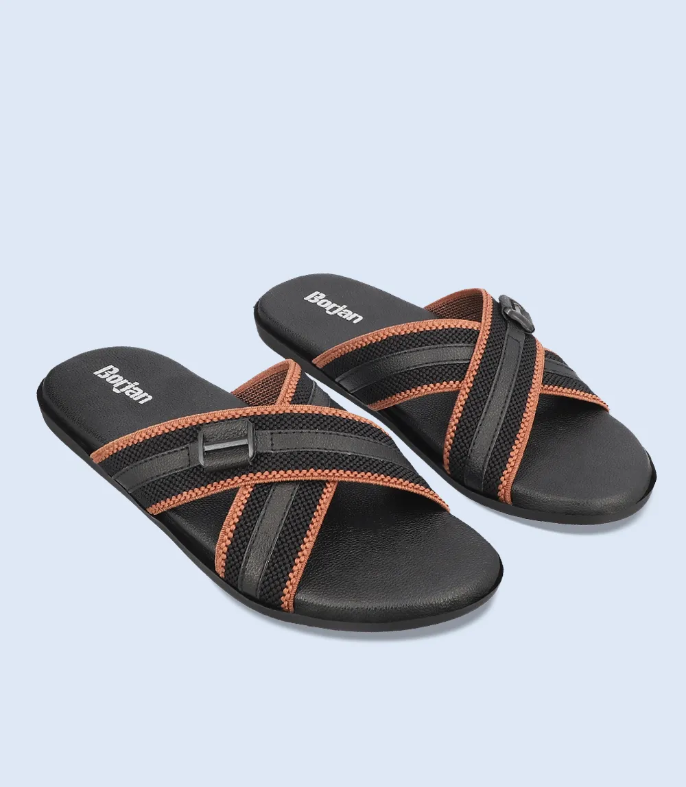 BM4609-BLACK-Men Slipper