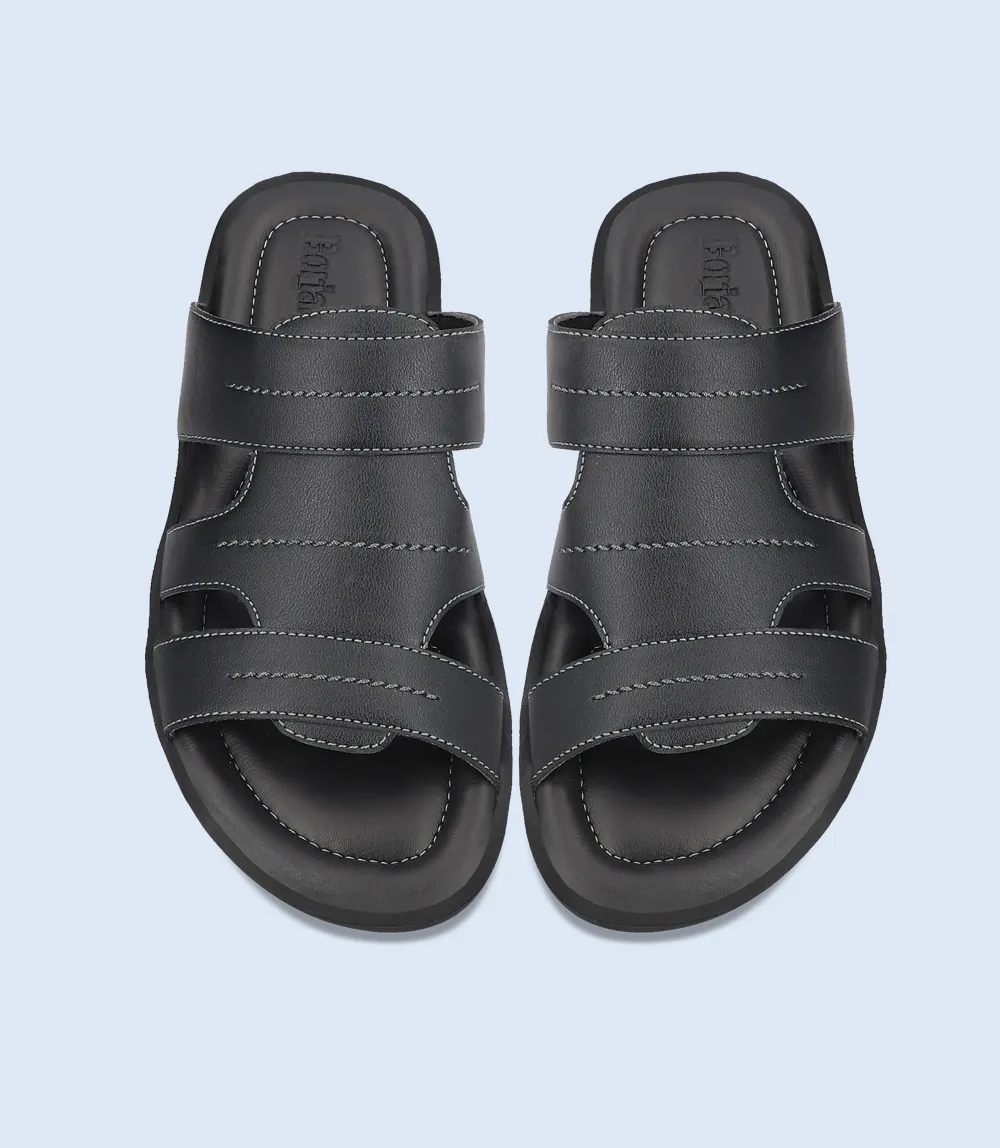 BM4982-BLACK-Men Slippers