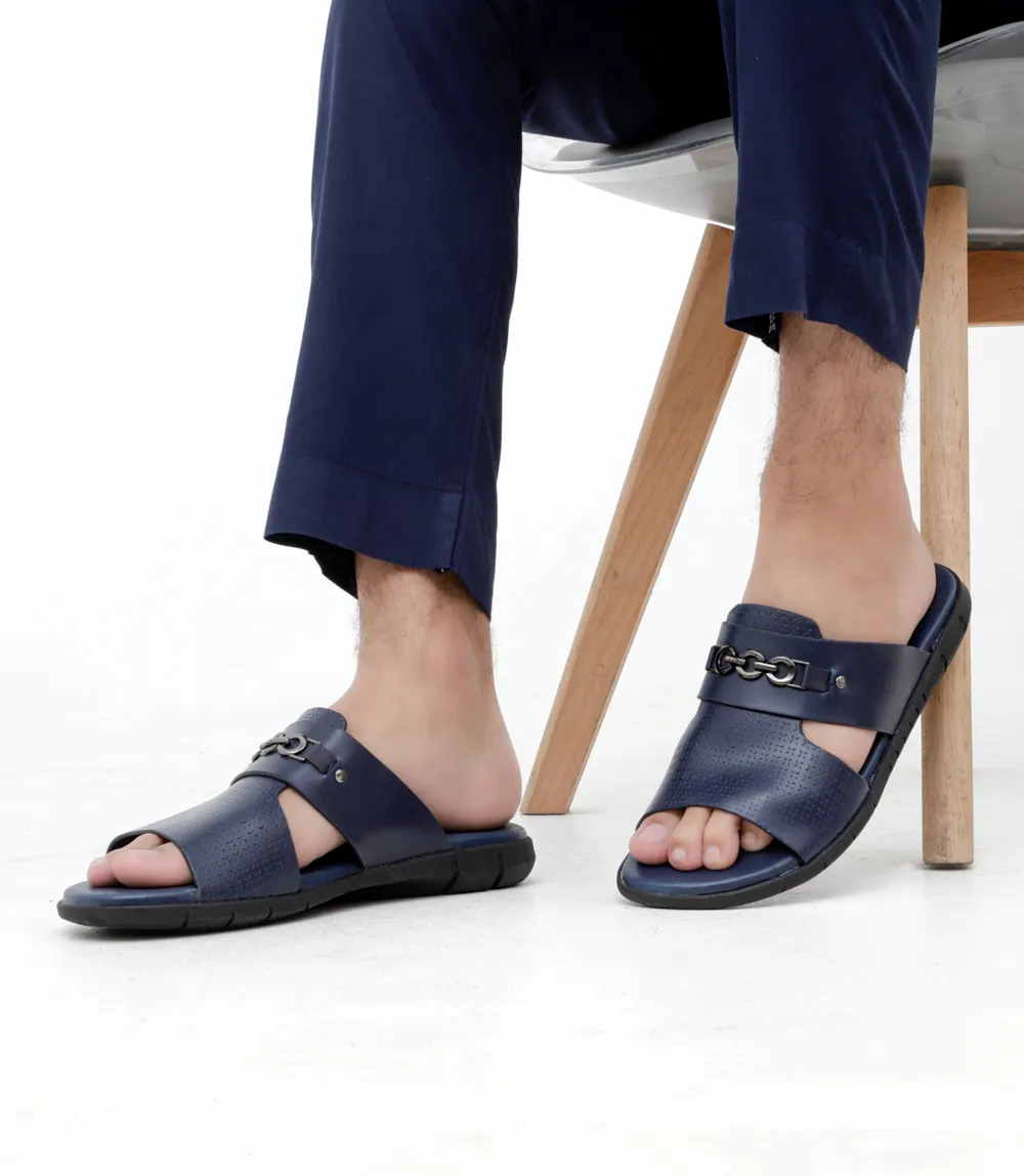 BM4996-NAVY-Men Slipper