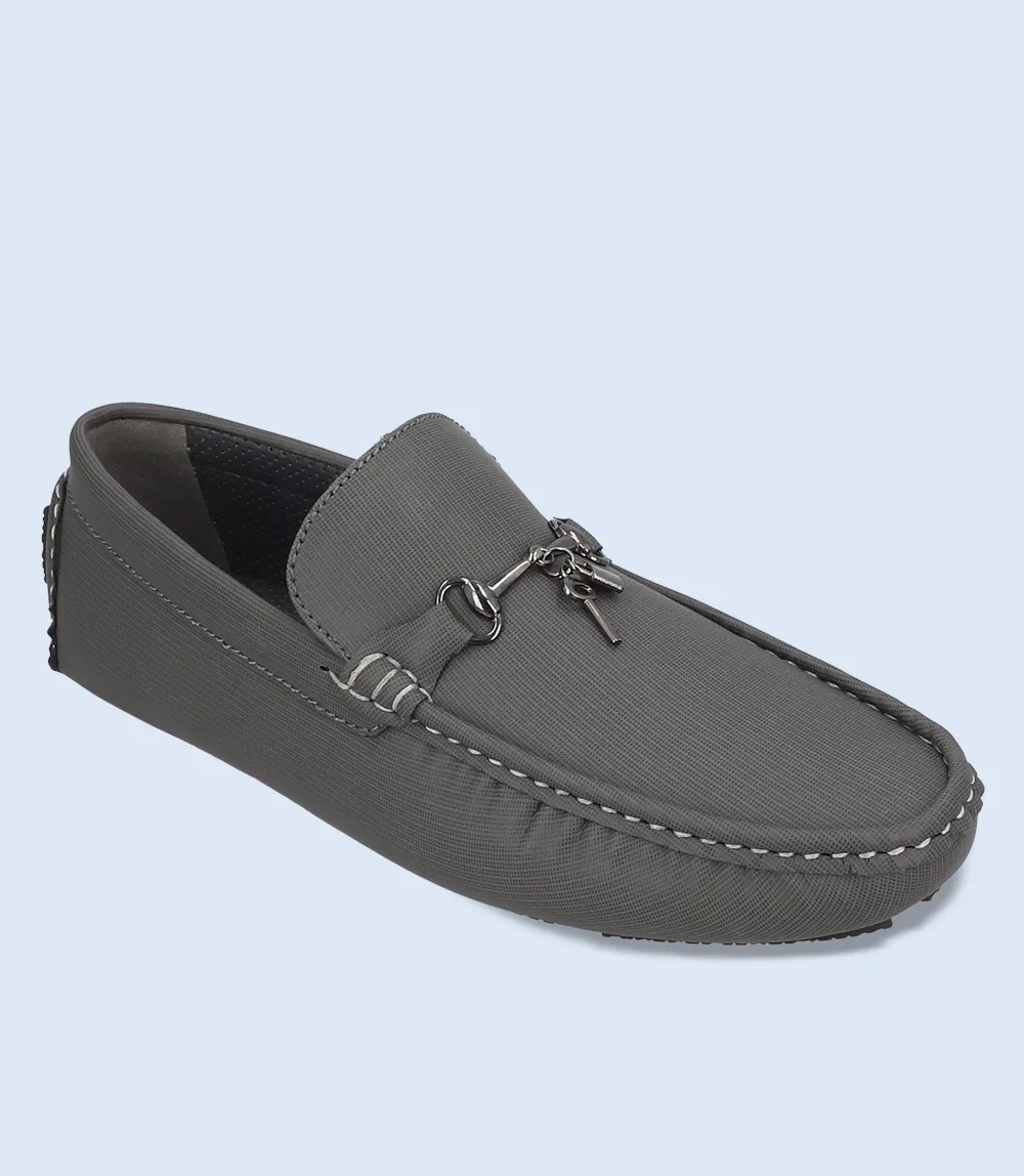 BM5219-GREY-Men Driving Moccasins