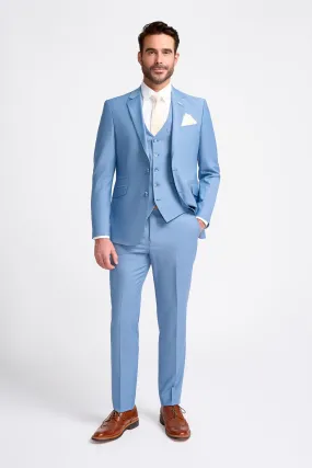 Bond Ocean Blue Three Piece Suit