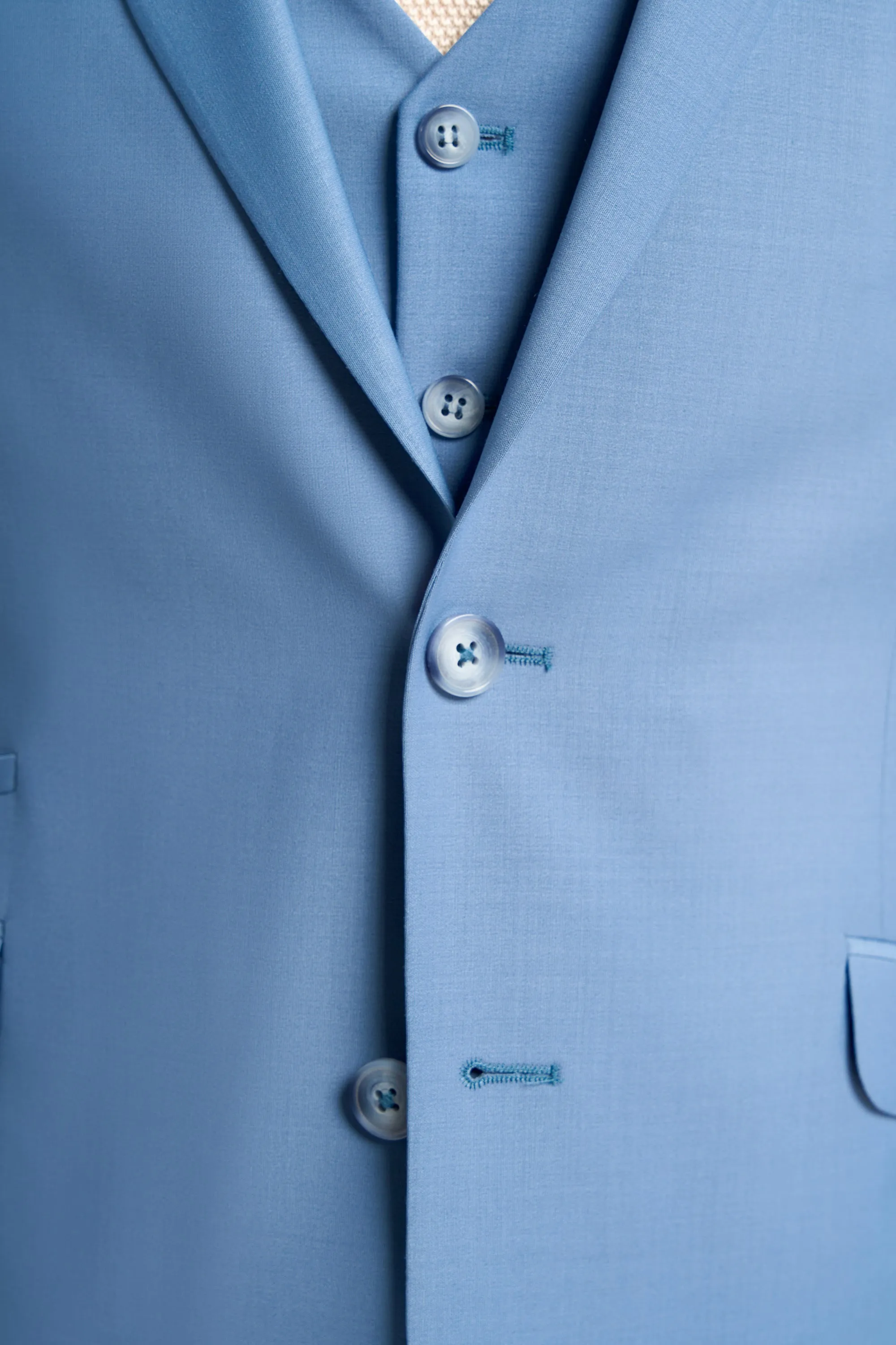 Bond Ocean Blue Three Piece Suit