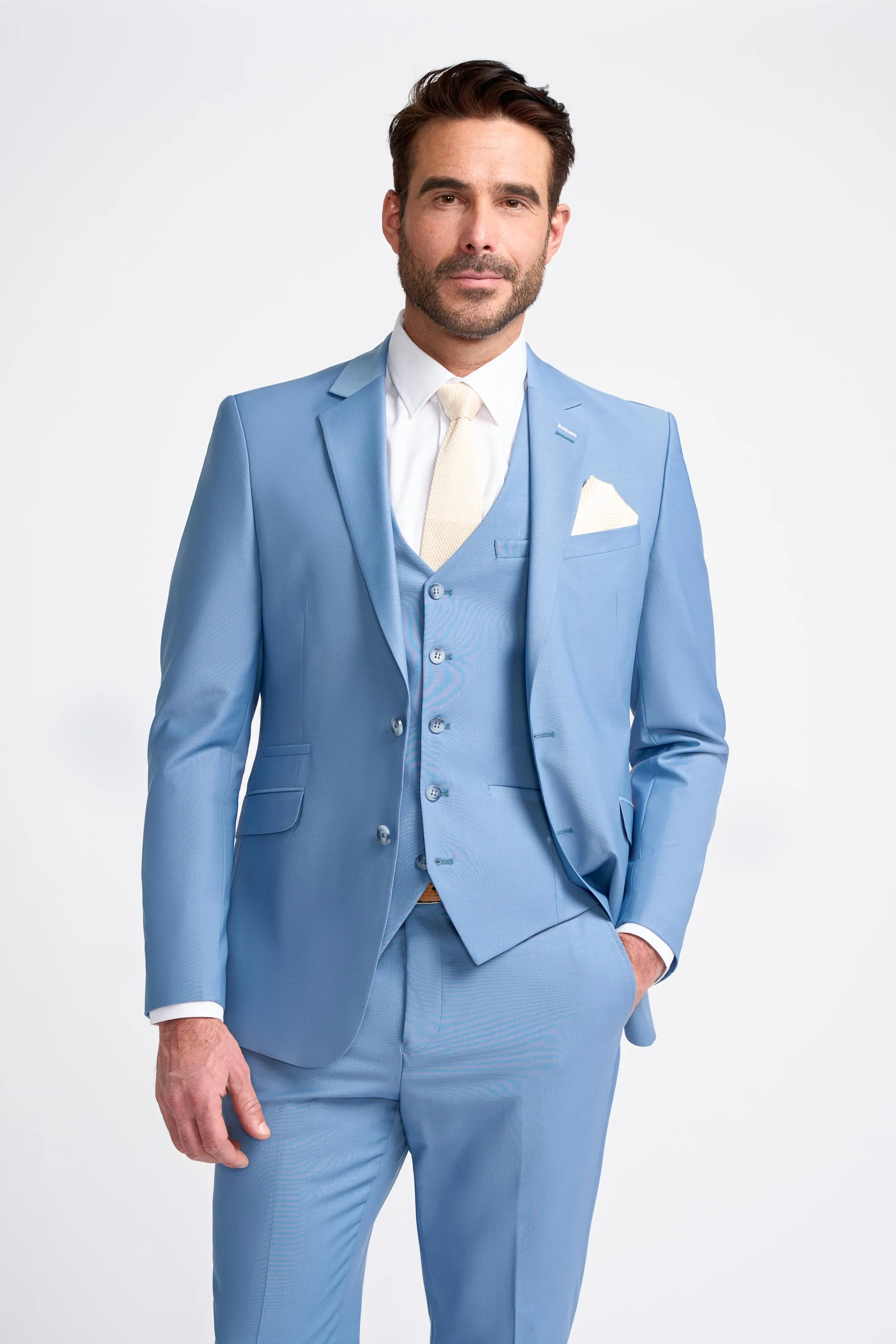 Bond Ocean Blue Three Piece Suit