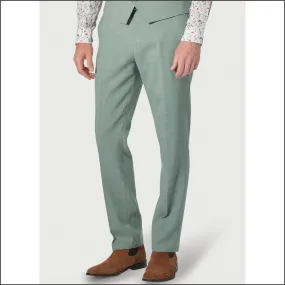 Brook Taverner Tailored Fit Sage Linen Mix Suit Trouser<><>