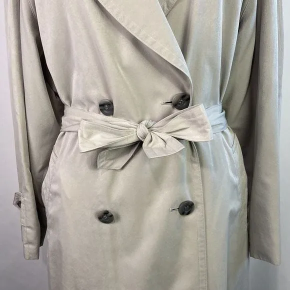 Burberry TanWool Lined Trench Jacket