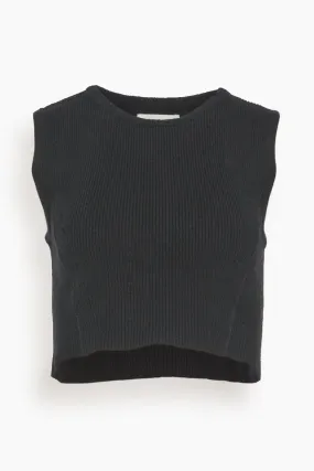 Chace Cropped Top in Black