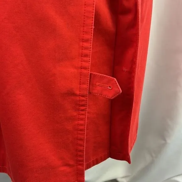 Coach Red DoubleBreasted Trench Coat