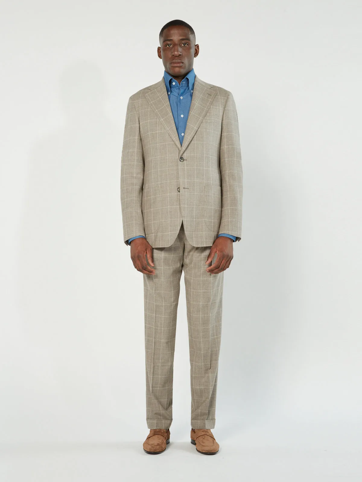 Corso Suit - Taupe Windowpane