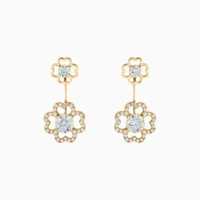 Diamond2 Two Flower Earring Jackets