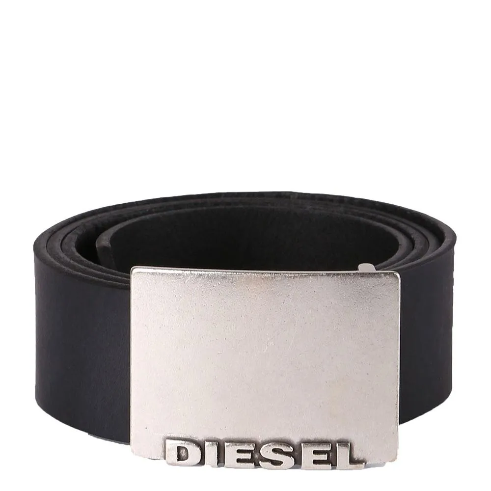 Diesel B-Blade Buckle leather Belt - Black