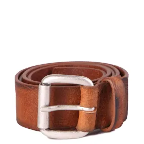 Diesel B-PROFILES - Leather Belt - cognac Brown