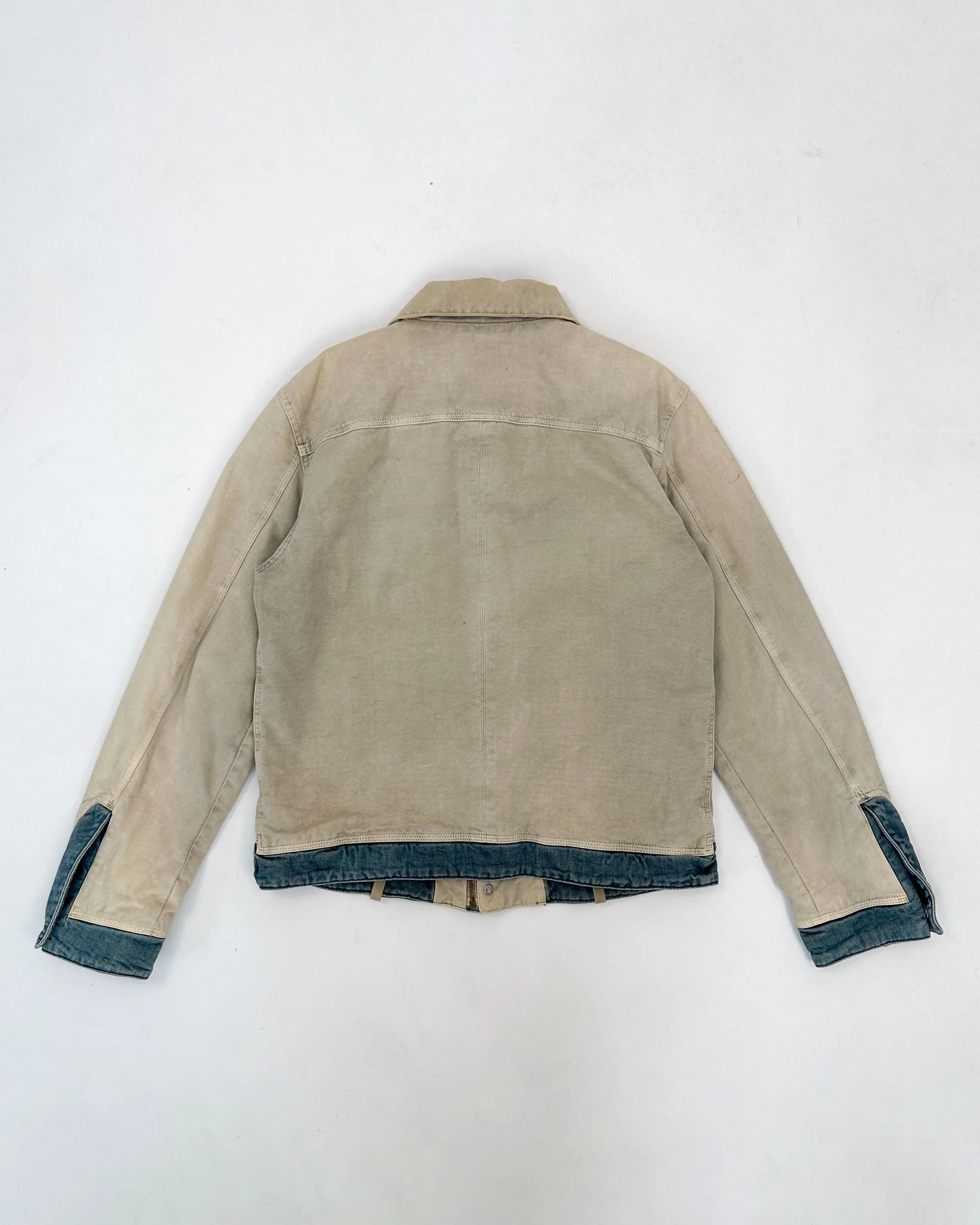 Diesel Beige Denim Padded Jacket 2000's