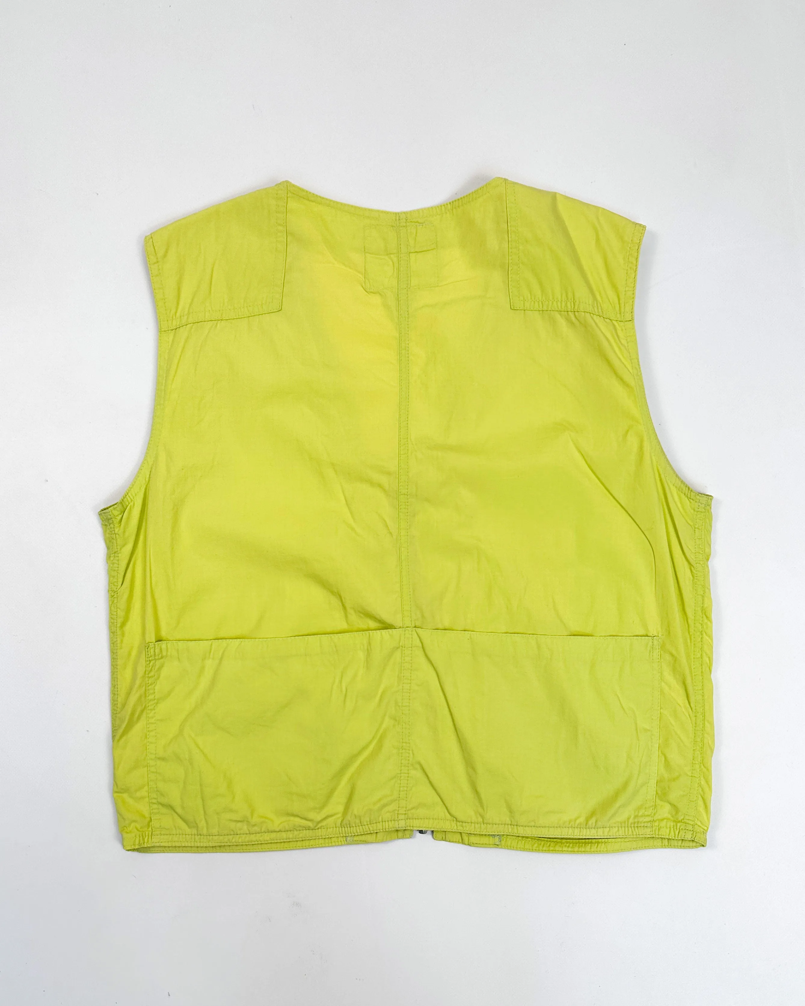 Diesel Neon Green Utility Light Vest 1990's