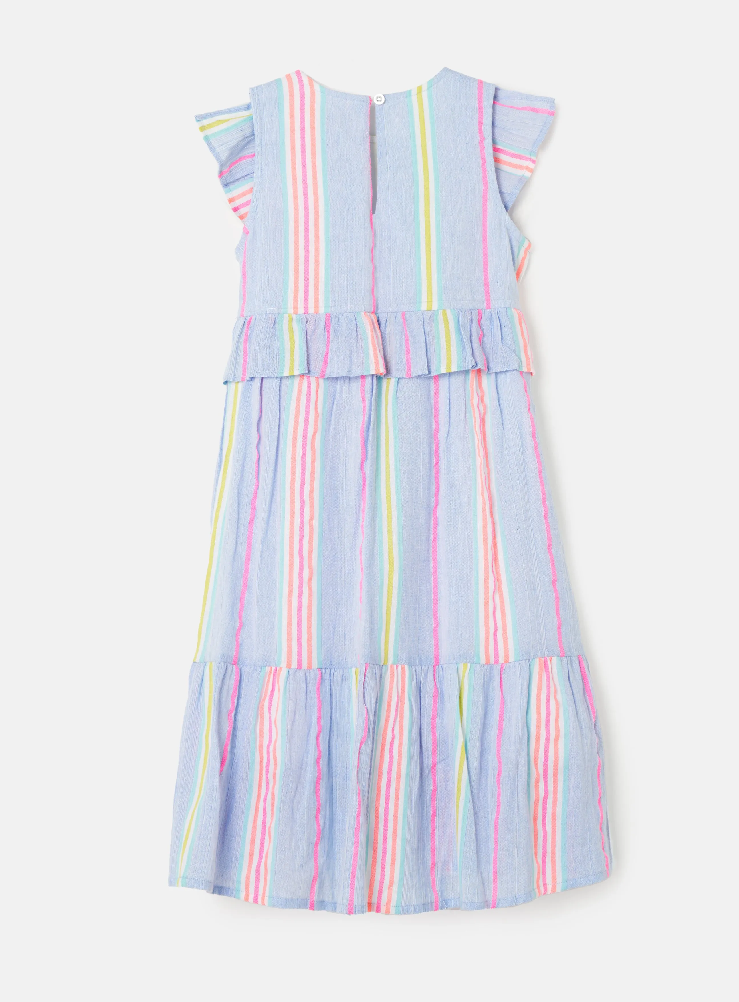 Elsie Blue Rainbow Stripe Sundress