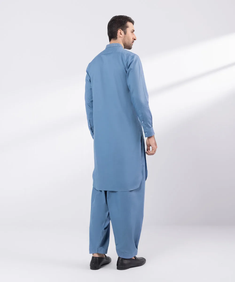 Embroidered Cotton Suit