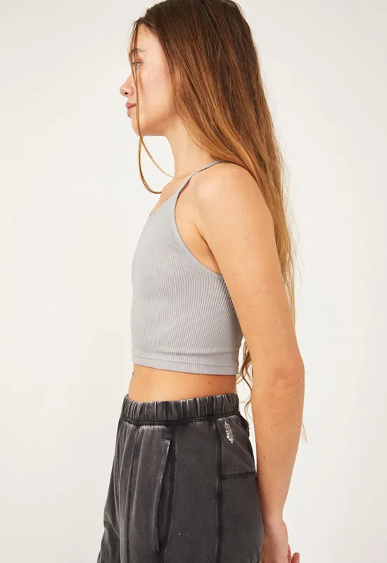 Free People - Cropped Run Tank Nickel Grey