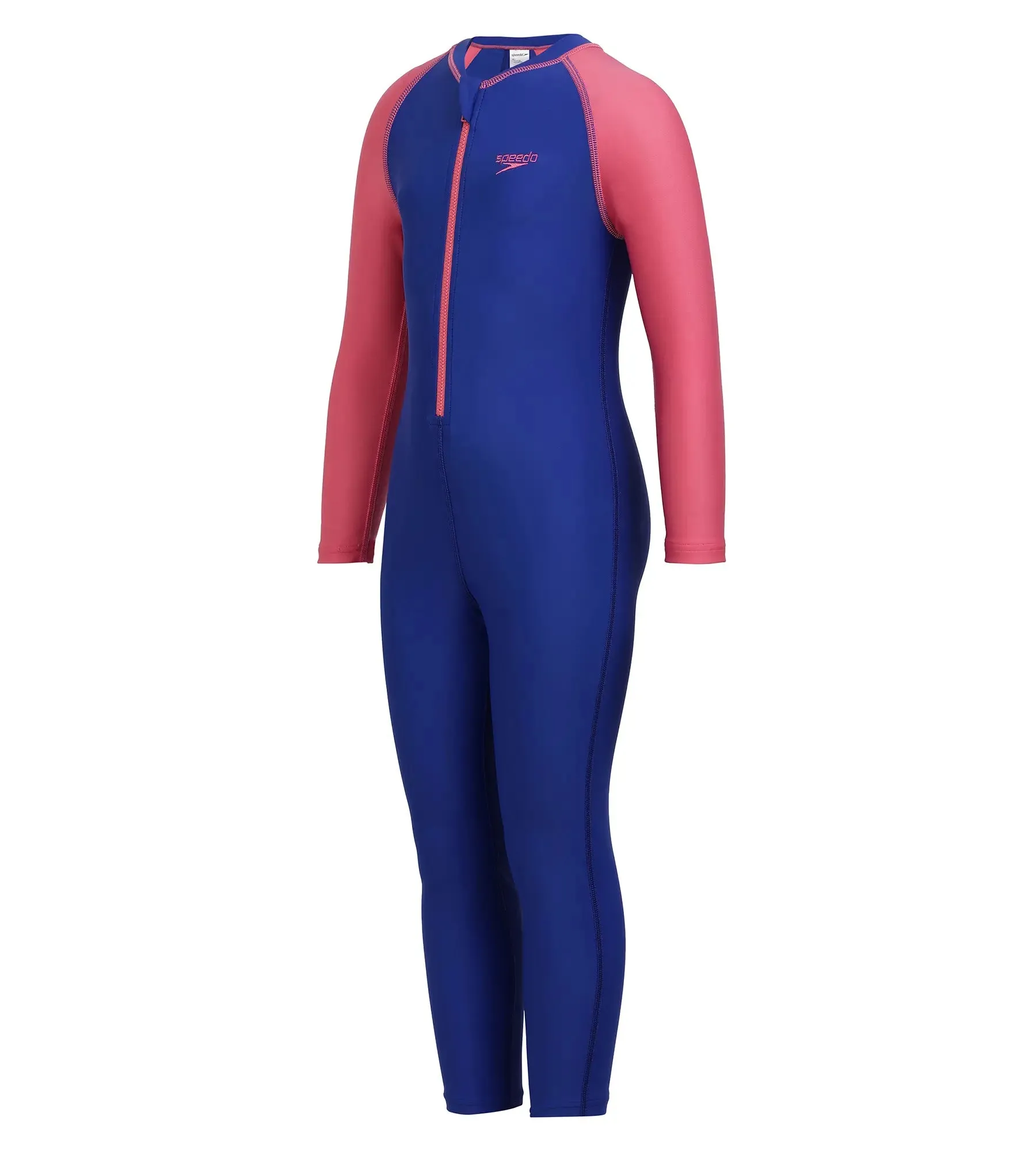 Girl's Endurance All In one Full Body Suit Swimwear - True Cobalt & Fandango Pink