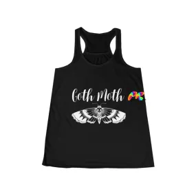 Goth Moth Women's Flowy Racerback Tank, 5 Colors