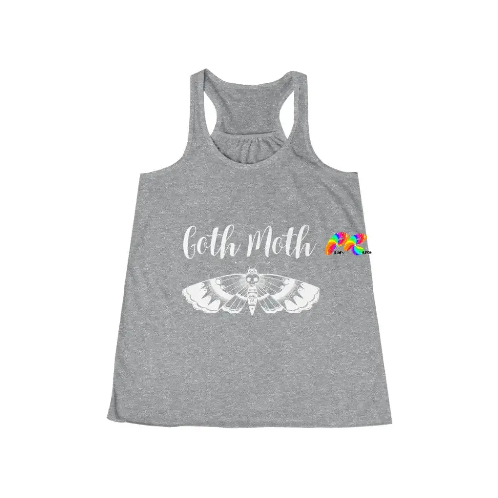 Goth Moth Women's Flowy Racerback Tank, 5 Colors