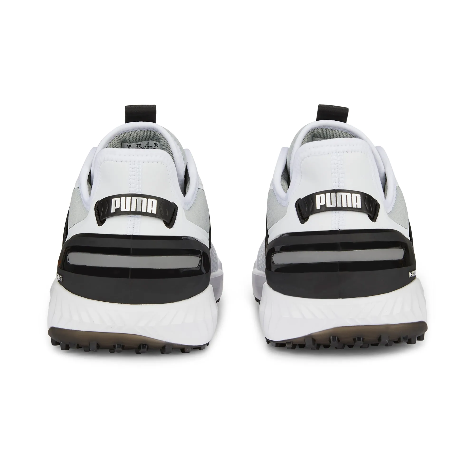 IGNITE ELEVATE Spikeless Golf Shoes | Puma White / Puma Black / Metallic Silver