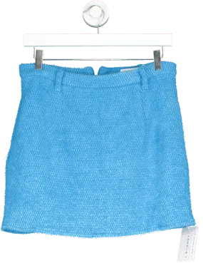 In The Style Blue Knitted Mini Skirt UK 10