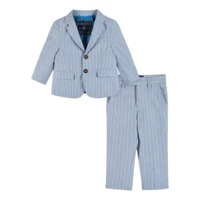 Infant Two-Piece Chambray Stripe Suit Set