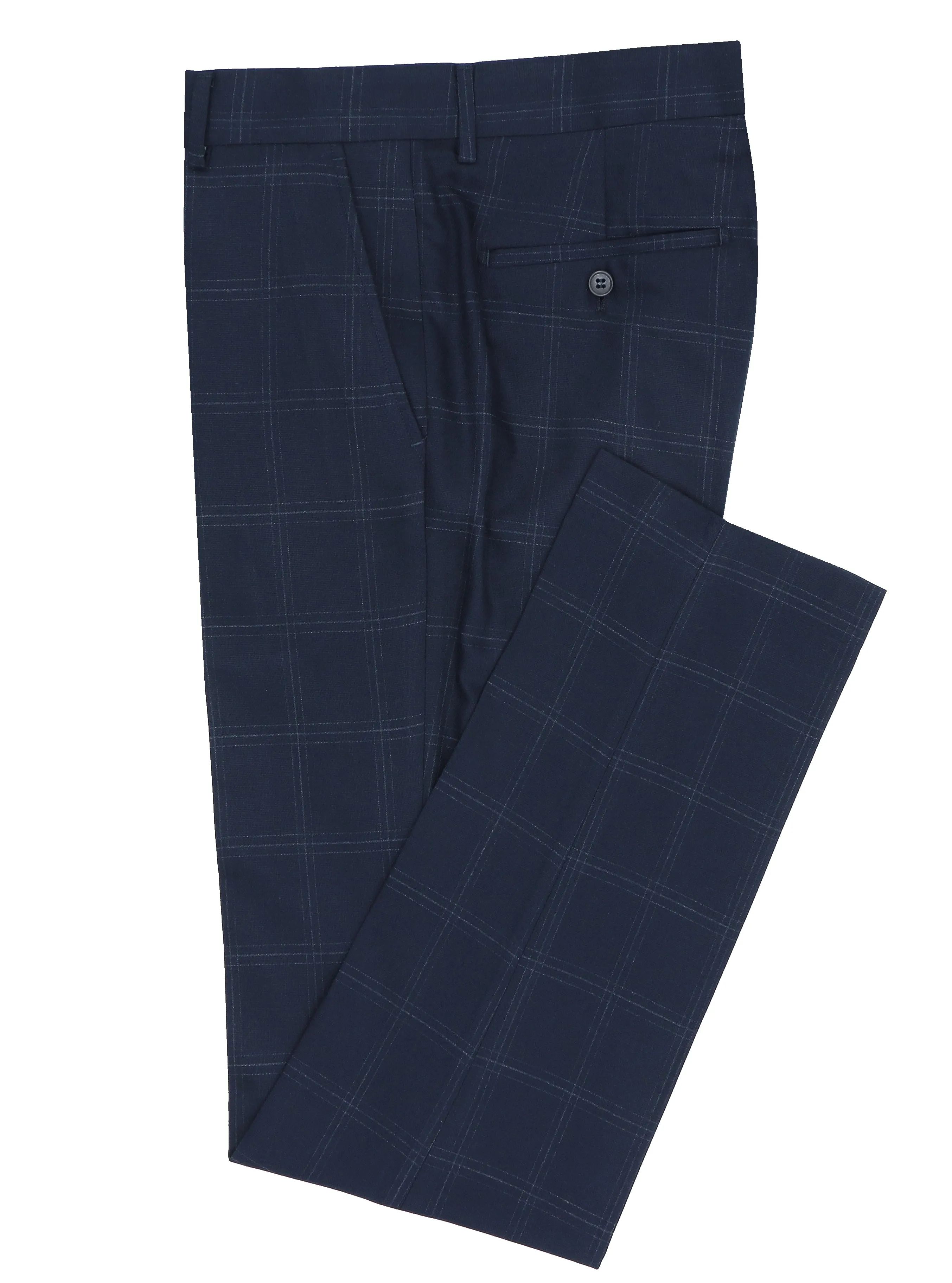 Jasper Edward Navy Checked Suit