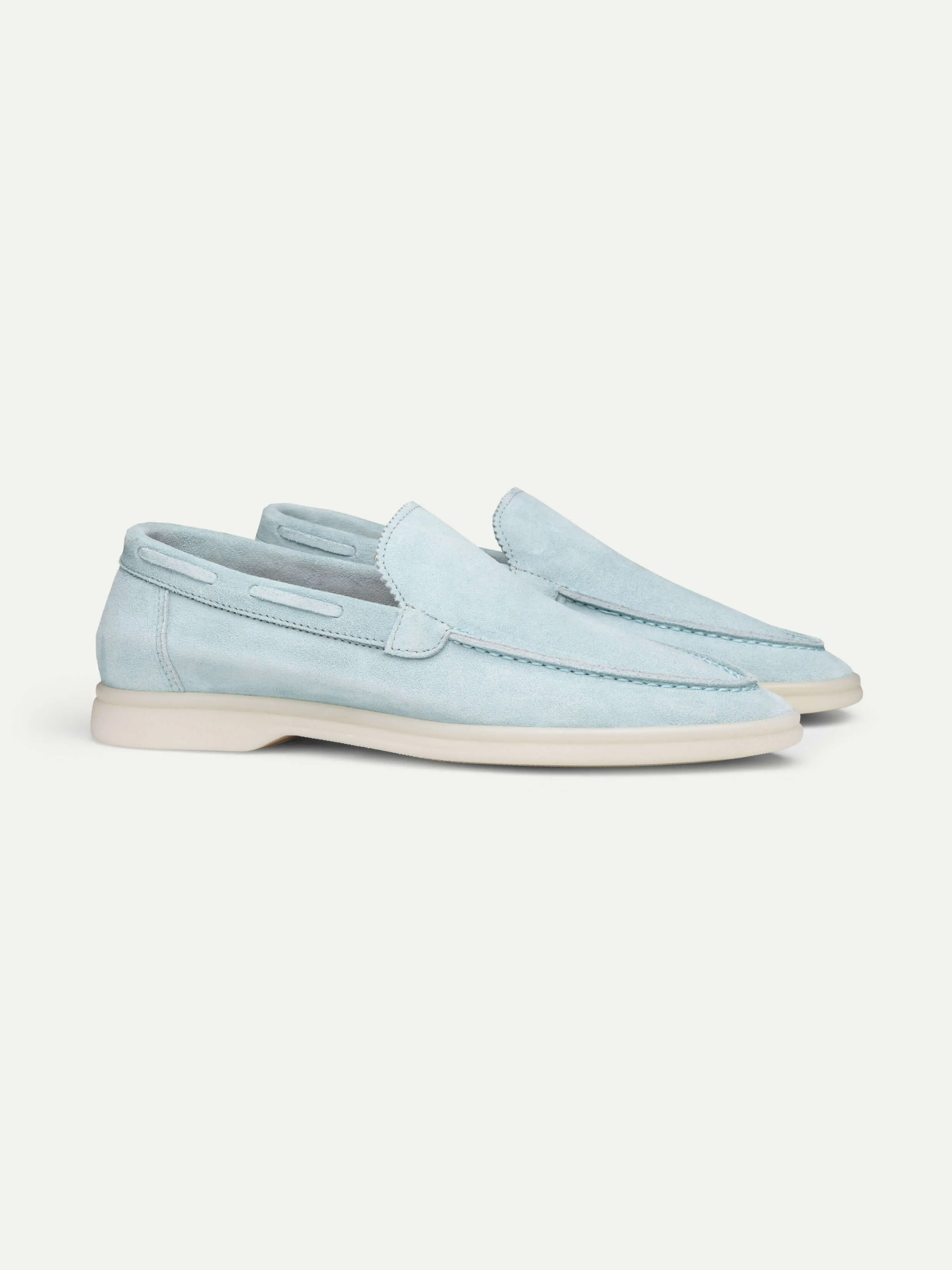 Lady Pastel Light Blue Yacht Loafers