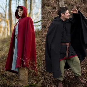 Lighter Hooded Cloak - Wool