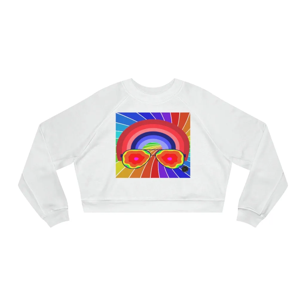 Love on Psychedelics Cropped Fleece Pullover