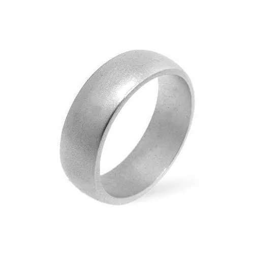 Matte Silver Wedding Band