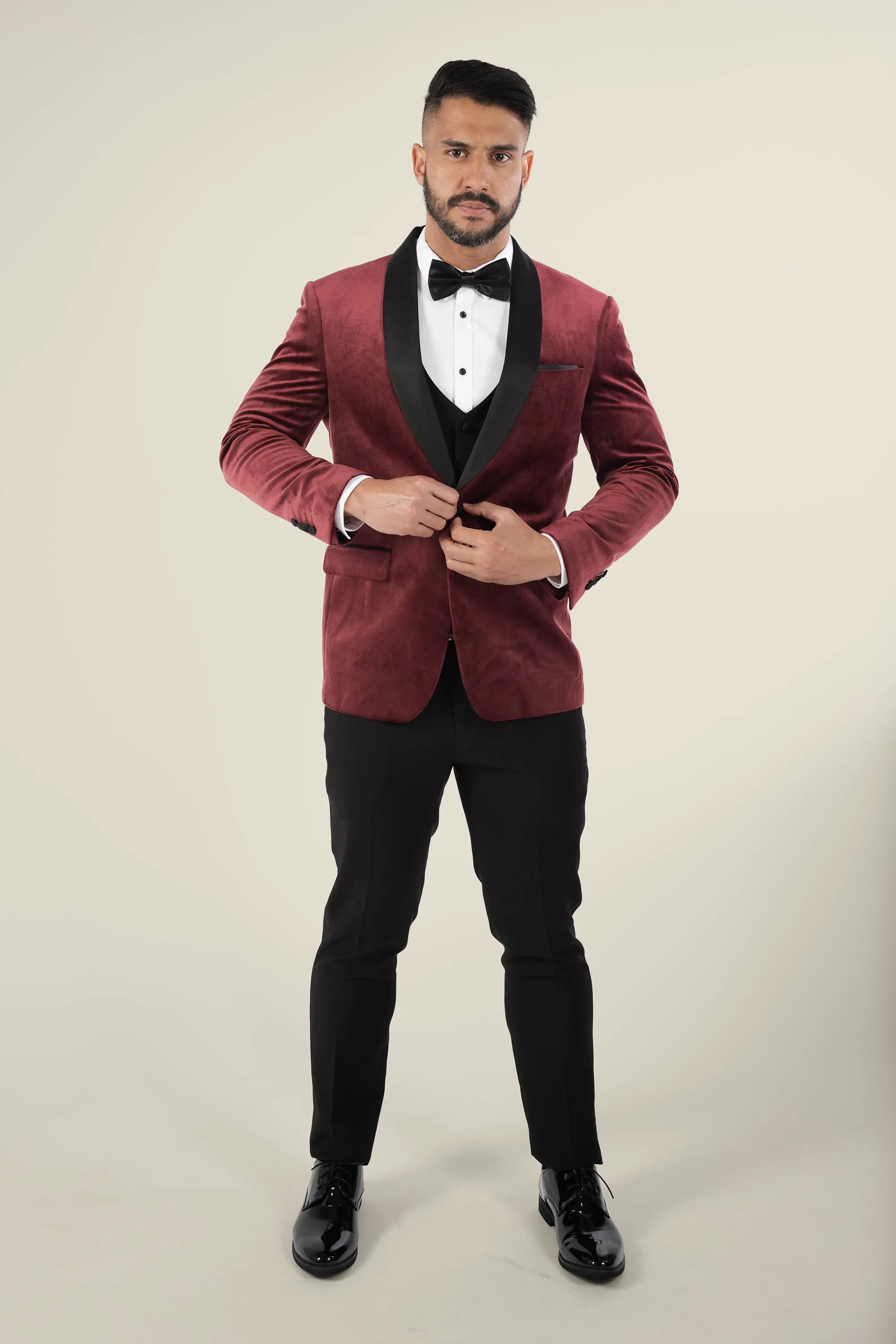 Mens Burgundy Velvet Tuxedo