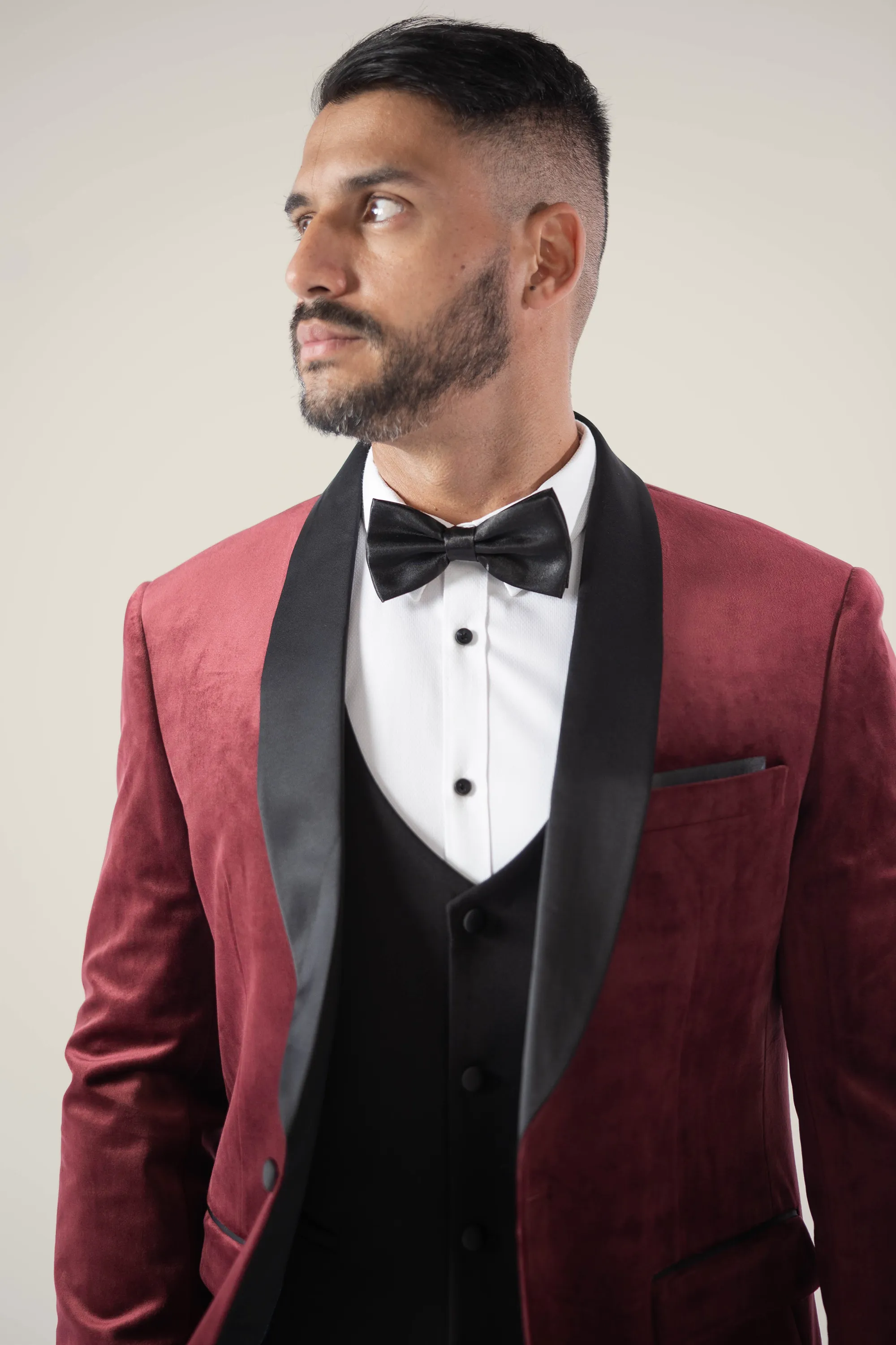 Mens Burgundy Velvet Tuxedo