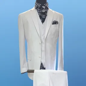 Men's White Three Piece Suit