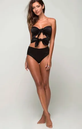 Motel Bo Bandeau Bikini Top Black